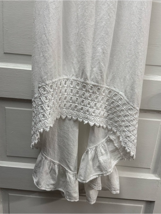 Seaspice White Cotton Off Shoulder Maxi Dress XL Boho Resort Lace NWT - Picture 4 of 10